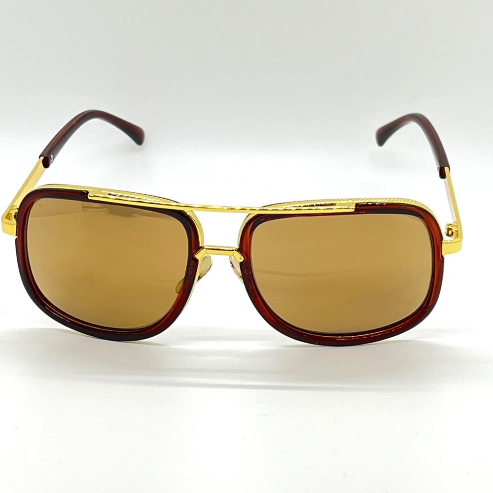 Aviator Sunglasses Gold Frame Brown Mirror Lens Driving Fashion‎ Outdoor Lentes